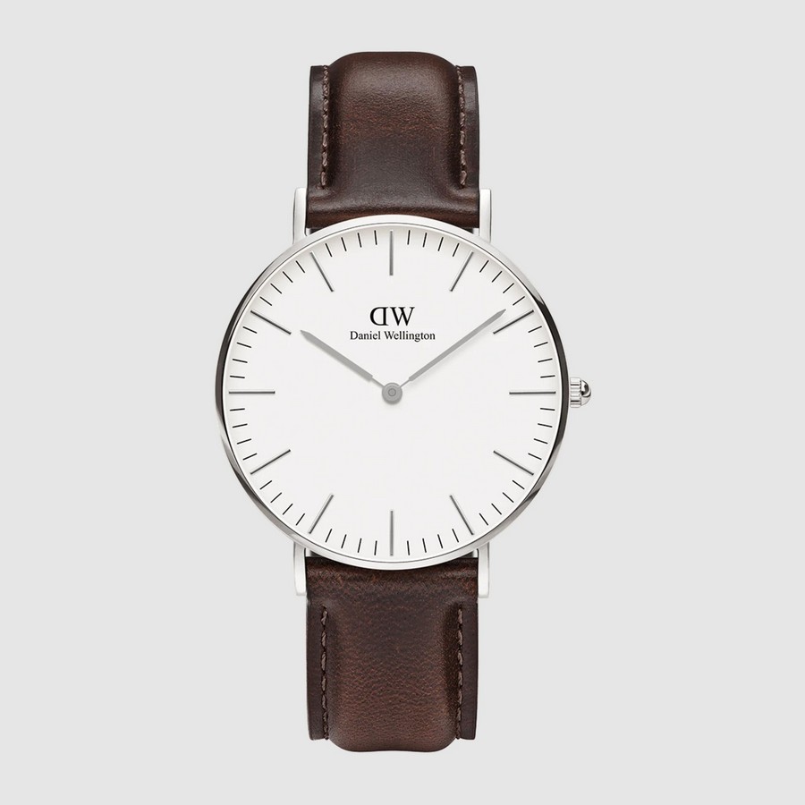 Đồng Hồ Dw Daniel Wallington Classic Bristol Nam Trắng Nâu